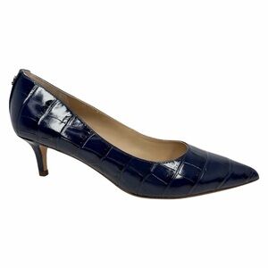 Lauren Ralph Lauren Women's Adrienne Slip-On Pumps Navy Croc 6B